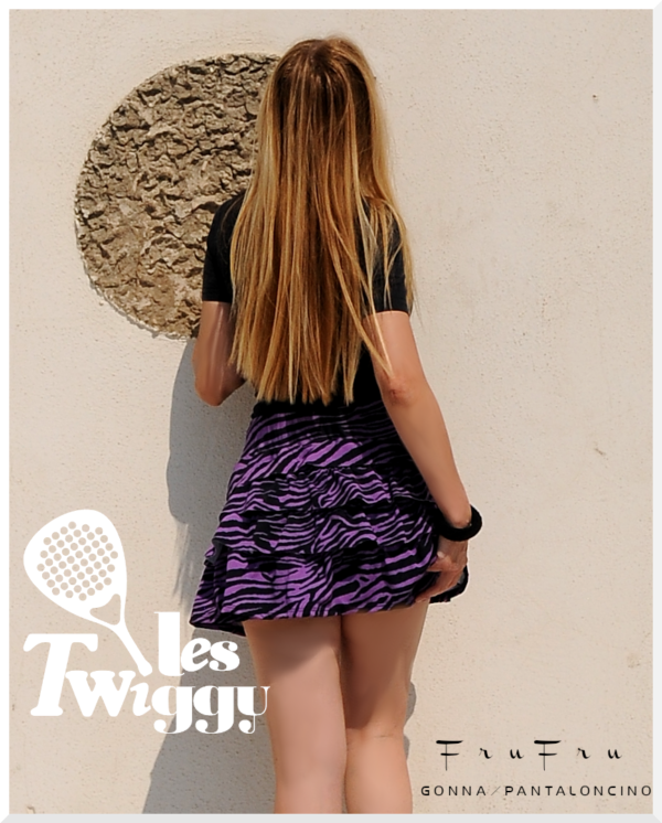 Gonna Pantaloncino FruFru Tiger Violet - immagine 2
